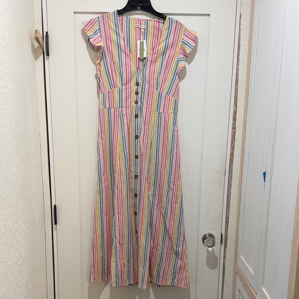 NWT Marine Layer Pastel Striped Maxi Dress